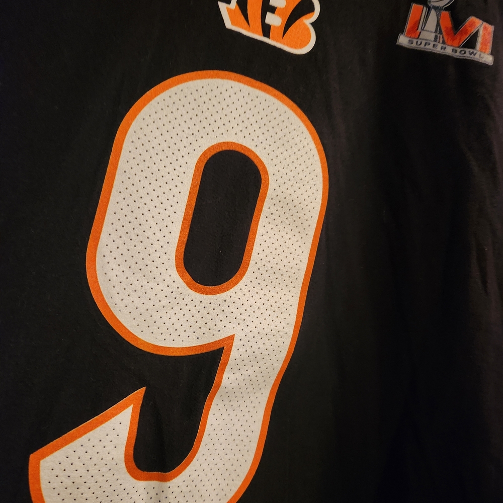 Joe Burrow Nike Brand Black and Orange Sports T-shirt Mens Size Large - Picture 3 of 11